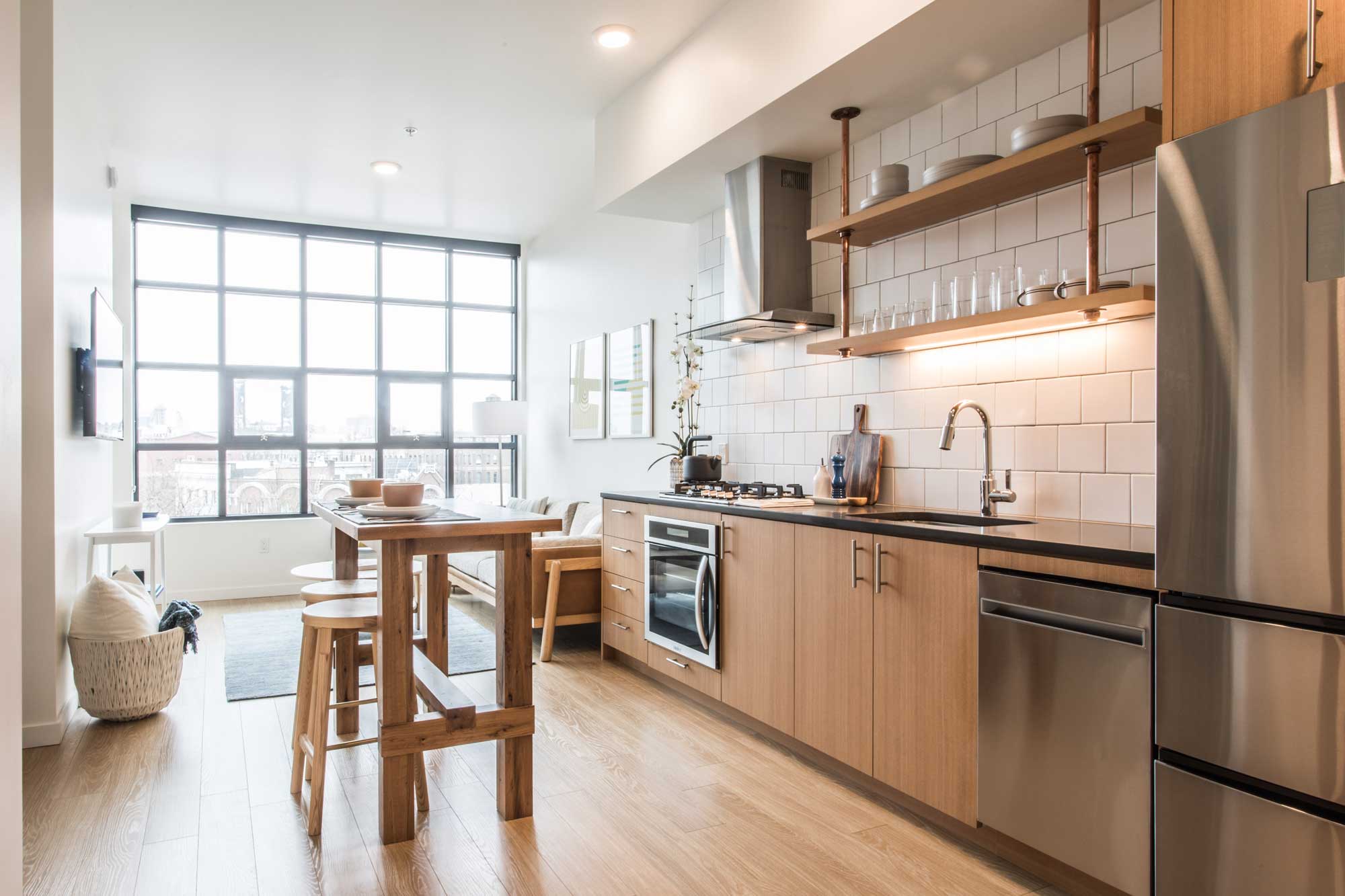City views from luxury downtown portland apartment